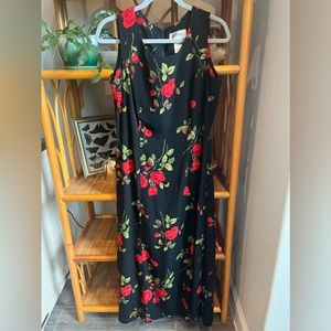Vintage 90s Style Rose Dress